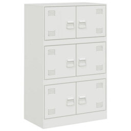 Berkfield Sideboard White 67X39X107 Cm Steel - thumbnail 2