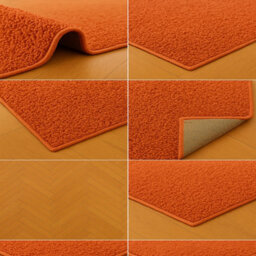 Uetian Orange Shaggy Rug Soft Thick Pile Modern Living Room Bedroom Carpet (80X150 Cm) 5 Cm Dense Pile - thumbnail 4