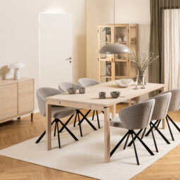 Furniture To Go Linley Extending Dining Table In White Pigmented Oiled Oak - thumbnail 3