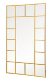 Mirroroutlet The Genestra Gold Modern Wall Leaner Garden Mirror 200 X 120Cm - thumbnail 3