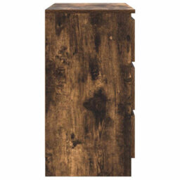 Berkfield Sideboard With Drawer Smoked Oak 71X35X65 Cm Engineered Wood - thumbnail 7