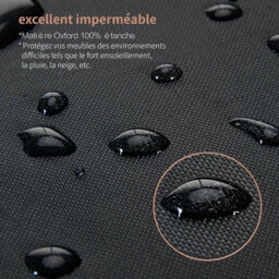 Garden Furniture Cover, 180 X 120 X 74 Cm, 420D Oxford, Rectangular, Black, Waterproof Windproof Uv - thumbnail 4