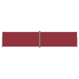 Berkfield Retractable Side Awning Red 220X1000 Cm - thumbnail 2
