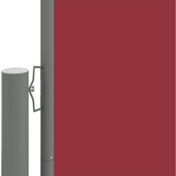 Berkfield Retractable Side Awning Red 220X1000 Cm - thumbnail 3