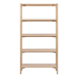 Wyld Haus Berrytwist White Oak Veneer Bookcase, 4 Open Shelves, Scandinavian Matt Finish - thumbnail 3