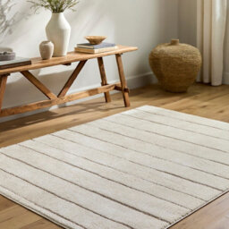 Livabliss Our Pnw Home Cascade-Modern Ivory Taupe Graphic High Pile Living Dining Bedroom Rug 80 X 220 Cm Easy Care, Non Shedding - thumbnail 2