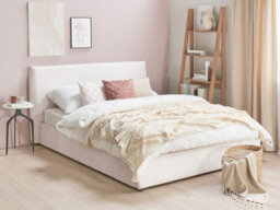 Beliani Ottoman Bed Velvet Lavaur 160 X 200 Cm (Eu King Size) Off-White - thumbnail 2