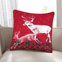 ARLinens Christmas Cushion Cover 100%cotton Festival Theme Reversible Design Cushion Cases Pack Of 2
