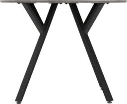 Seconique Athens Round Dining Table - L100 X W100 X H76.5 Cm - Concrete Effect/black - thumbnail 2