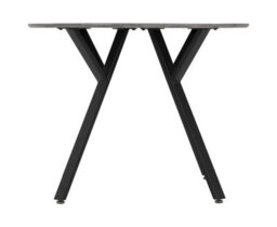 Seconique Athens Round Dining Table - L100 X W100 X H76.5 Cm - Concrete Effect/black - thumbnail 4