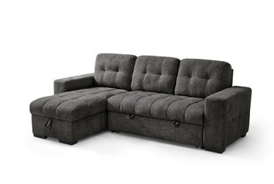 Beehive Furniture - Porto Universal Corner Sofa Bed - Grey Upholstered Corner Couch - image 1