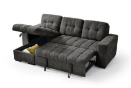 Beehive Furniture - Porto Universal Corner Sofa Bed - Grey Upholstered Corner Couch - thumbnail 5