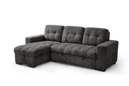 Beehive Furniture - Porto Universal Corner Sofa Bed - Grey Upholstered Corner Couch - thumbnail 1