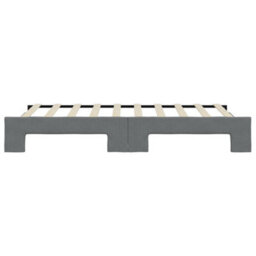 Berkfield Daybed With Trundle Dark Grey 90X190 Cm Fabric - thumbnail 9