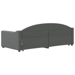 Berkfield Daybed With Trundle Dark Grey 90X190 Cm Fabric - thumbnail 5