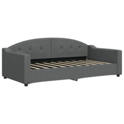 Berkfield Daybed With Trundle Dark Grey 90X190 Cm Fabric - thumbnail 6