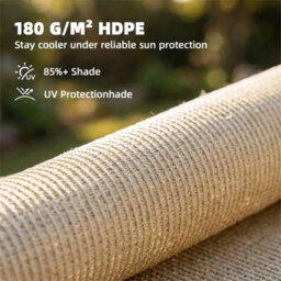 Sun Shade Sail With Uv Protection 3 X 3.6 M Beige - thumbnail 6
