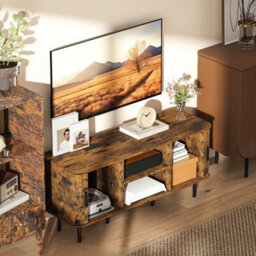 Tv Unit For Living Room, Tv Stand, Rustic Brown - thumbnail 6