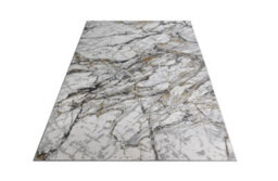 Stratus Interiors Bohemia Large Marble Design Rug 200 X 290 Cm - Cream / Grey / Gold / Silver - Medium - thumbnail 2
