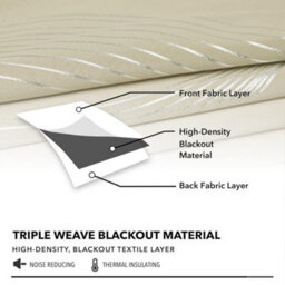 Deconovo Wave Line Foil Printed Blackout Curtains Thermal Curtains Eyelet Curtains For Bedroom 46 X 72 Inch Beige Two Panels - thumbnail 3