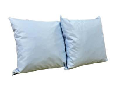 Crescent Waterproof 45X45Cm Sky Blue Garden Cushion, Shredded Foam Filled Outdoor Garden Throw Pillow Pack Of 2 - image 1