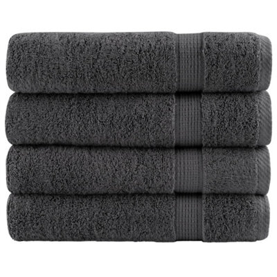 Berkfield Premium Hand Towels Solund 4Pcs Anthracite 50X100Cm 600Gsm - image 1