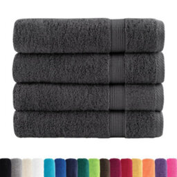 Berkfield Premium Hand Towels Solund 4Pcs Anthracite 50X100Cm 600Gsm - thumbnail 2