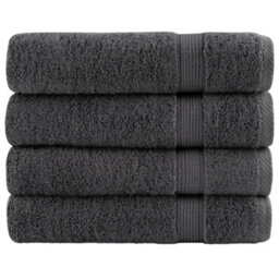 Berkfield Premium Hand Towels Solund 4Pcs Anthracite 50X100Cm 600Gsm - thumbnail 1