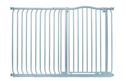 Safetots Extra Tall Curved Top Safety Gate, 134Cm - 143Cm, Matt Grey, Extra Tall 100Cm In Height, Pressure Fit Stair Gate - thumbnail 1