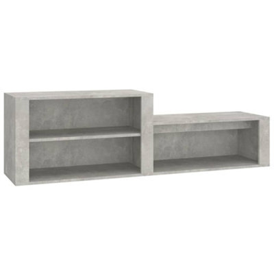 Berkfield Elegant Shoe Cabinet Concrete Grey 150X35X45 Cm Engineered Wood - image 1