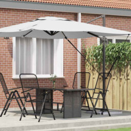 Berkfield Cantilever Roma Parasol Sand 286X285X265 Cm Aluminium - thumbnail 1