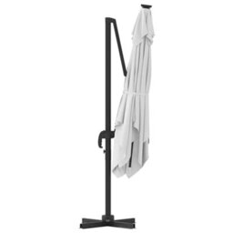 Berkfield Cantilever Roma Parasol Sand 286X285X265 Cm Aluminium - thumbnail 7