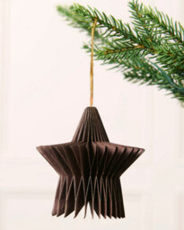Werchristmas Set Of 12 Espresso Paper Christmas Decorations, 15 Cm - thumbnail 6