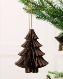 Werchristmas Set Of 12 Espresso Paper Christmas Decorations, 15 Cm - thumbnail 5