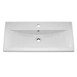 Dezine Saphire Gloss White 1000mm Floor Standing Vanity Unit - thumbnail 2