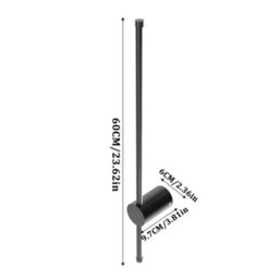 Thehotsale Black 360 Degree Rotatable Led Straight Wall Light,l 60Cm,white Light - thumbnail 9