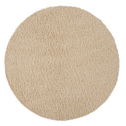 Livabliss Round Moda Shaggy-Solid Color Beige Plush Soft Pile Living Bedroom Rug 160 X 160 Cm Easy Care, Non Shedding - thumbnail 1