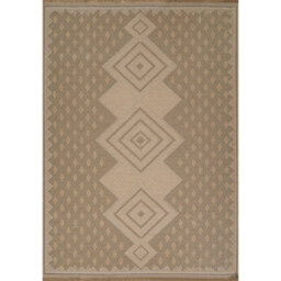 Livabliss Mystery-Washable Tan Beige Ivory Modern Living Dining Jute Rug 198 X 275 Cm Easy Care, Non Shedding - thumbnail 1