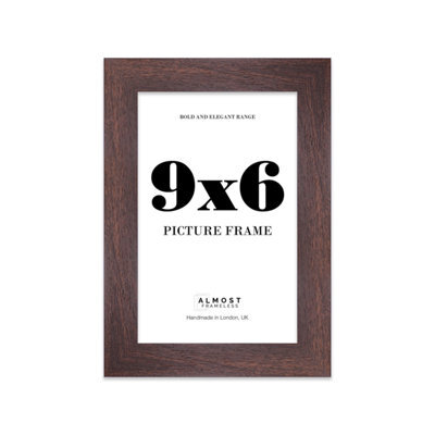 "17X17"" Walnut Picture Frame - 17X17"" Square Frame With 14X14"" Mount For 17X17""/14X14"" Pictures Art Deco Style Wall Art, 1 Pack" - image 1