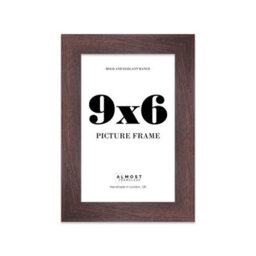 "17X17"" Walnut Picture Frame - 17X17"" Square Frame With 14X14"" Mount For 17X17""/14X14"" Pictures Art Deco Style Wall Art, 1 Pack" - thumbnail 1