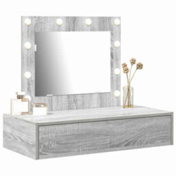 Walplus Dressing Table With Drawer Grey 83 X 40 X 70 Cm Engineered Wood - thumbnail 3