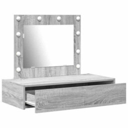 Walplus Dressing Table With Drawer Grey 83 X 40 X 70 Cm Engineered Wood - thumbnail 4