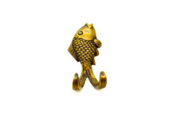 The Foundryman Fish Solid Brass Coat Hanging Hook - thumbnail 1
