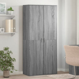 Berkfield Shoe Cabinet Grey Sonoma 80X39X178 Cm Engineered Wood - thumbnail 1
