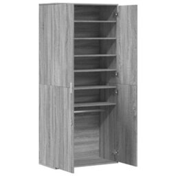 Berkfield Shoe Cabinet Grey Sonoma 80X39X178 Cm Engineered Wood - thumbnail 7