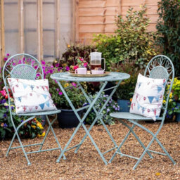 Garden Gear Dorset Wrought Iron Garden Bistro Set Victorian 2-Seater Foldable - thumbnail 2