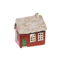 Village Pottery Christmas Cottage Tea Light Candle Holder - thumbnail 2