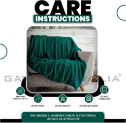 Gc Gaveno Cavailia Fluffy Pop Throw 130X150Cm Green Honeycomb Pattern Soft Thermal Blanket,sofa Bedspread - thumbnail 4