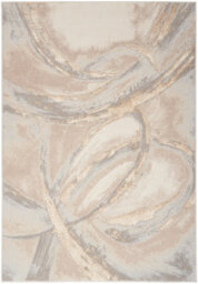 Beige Abstract Rug, 10mm Thickness Stain-Resistant Rug, Modern Rug For Bedroom, Livingroom, & Diningroom-160Cm X 221Cm - thumbnail 1