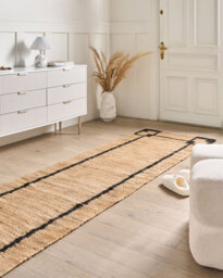 Beliani Rug Gondia Black/ Beige 80 X 300 Cm Jute - thumbnail 2